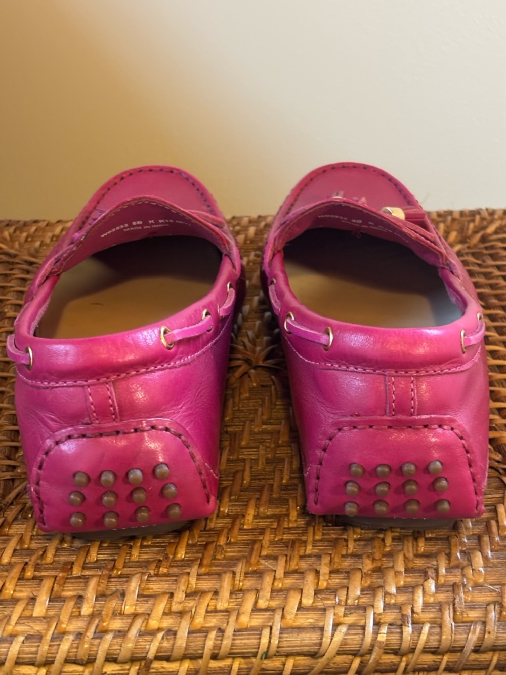 NWOT Cole Haan Pink Tassel Driving Loafers, size 8 - Picture 7 of 8
